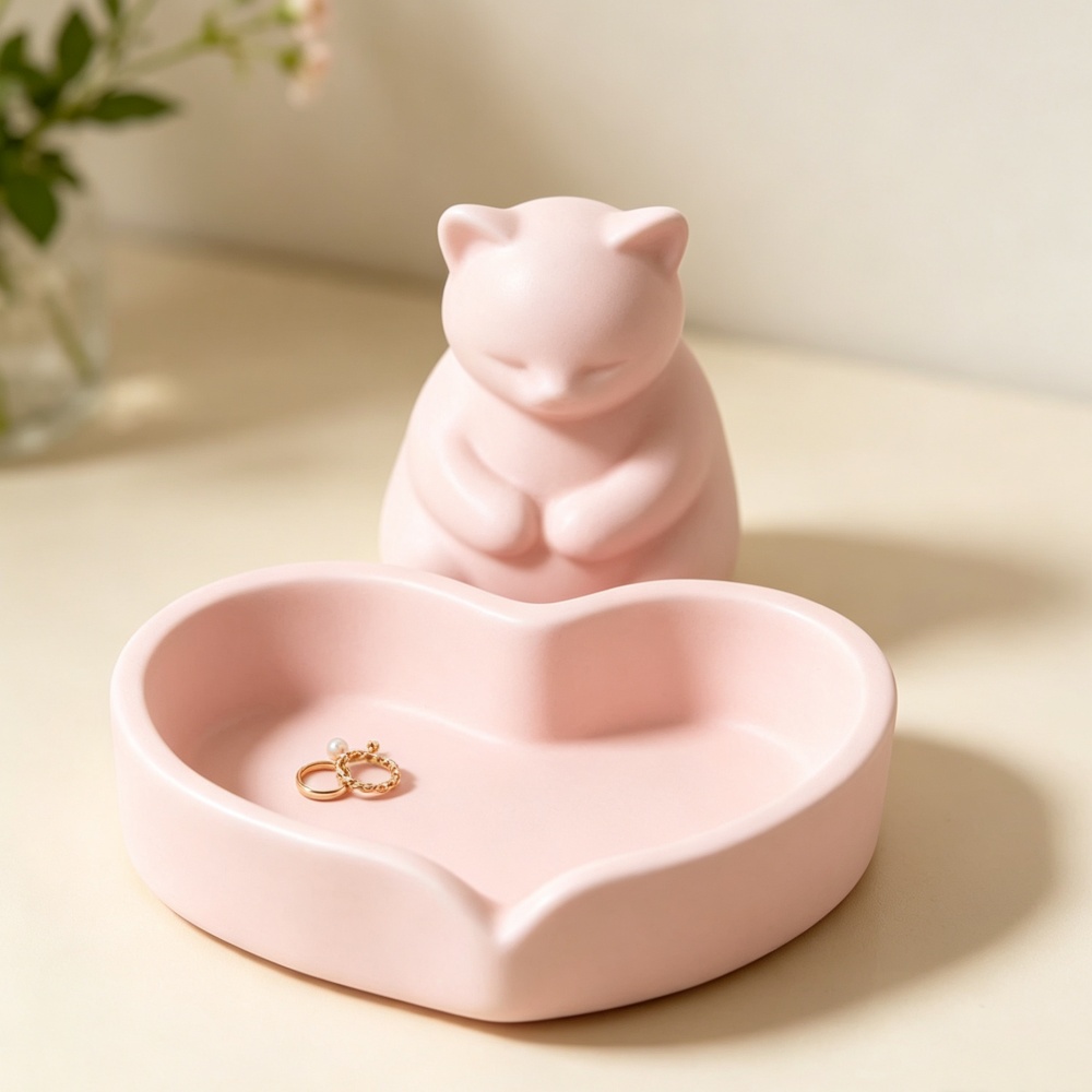 3D Printing Ring Holder - Drukowana w 3D różowa miseczka na