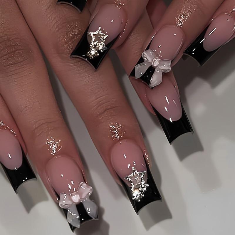3D Printing Nails - 24 szt. Letnich Długich Paznokci na