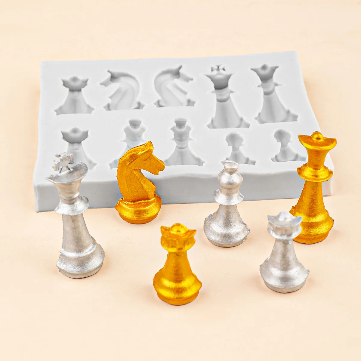 3D Printing Chess - Forma silikonowa 3D do szachów z