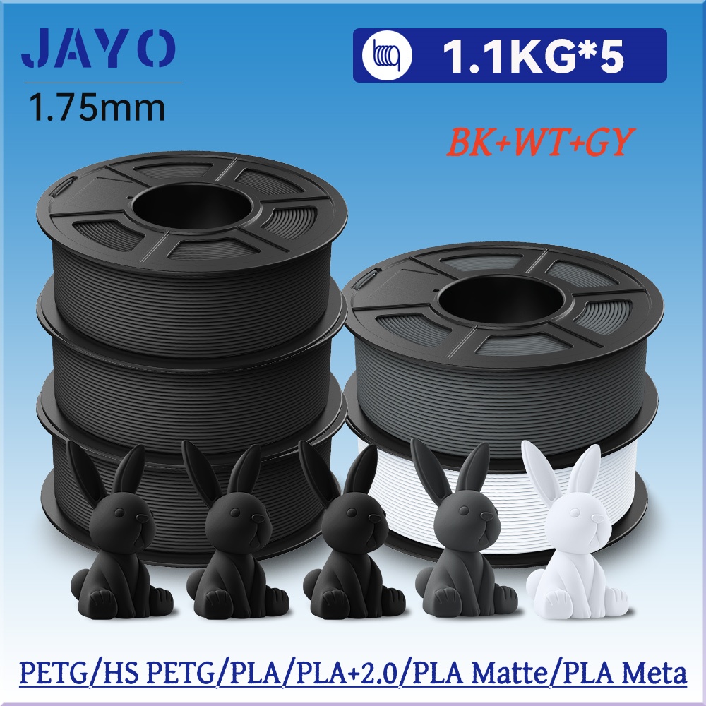 3D Printing Fdm - JAYO 5 rolek filamentu PLA/PETG/PLA+/PLA Meta/PLA