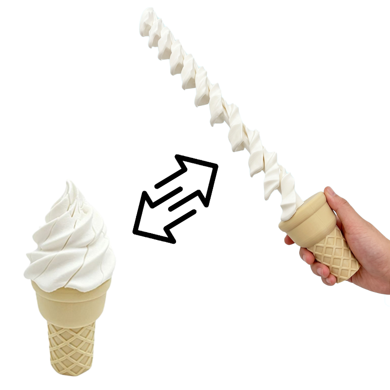 3D Printing Model Free - Druk 3D, lody, rozciągliwe, zakrzywione, rozszerzalne