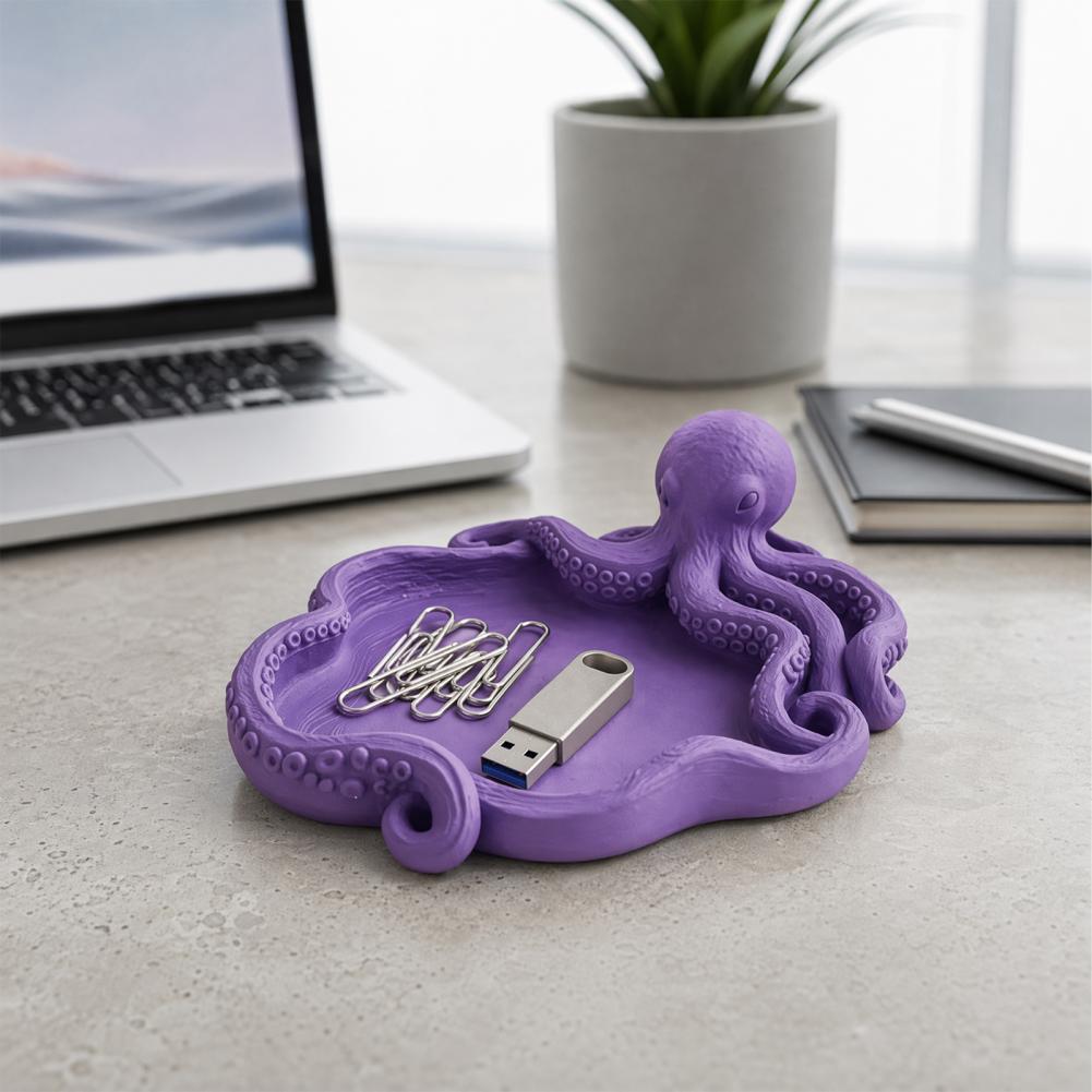 3D Printing Ring Holder - Taca na drobiazgi w kształcie ośmiornicy,