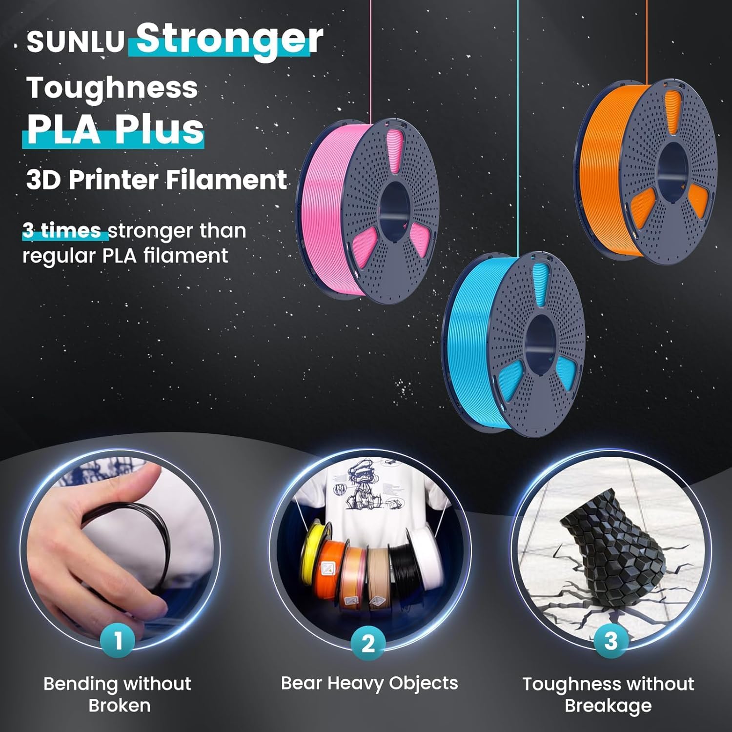 SUNLU PLA+ Filament 1.75mm do  – 3D Printing Fdm recenzja i cena