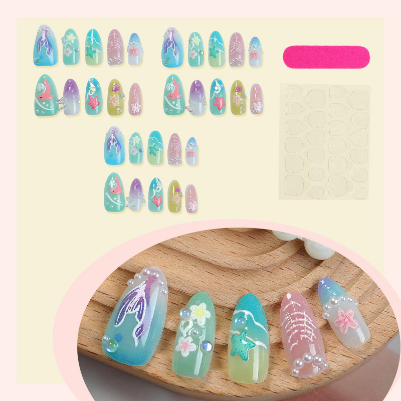 30 szt. Letnie Naklejane Pazno – 3D Printing Nails recenzja i cena