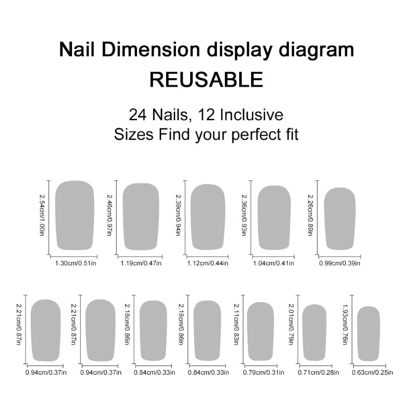 24 szt. Letnich Długich Paznok – 3D Printing Nails recenzja i cena