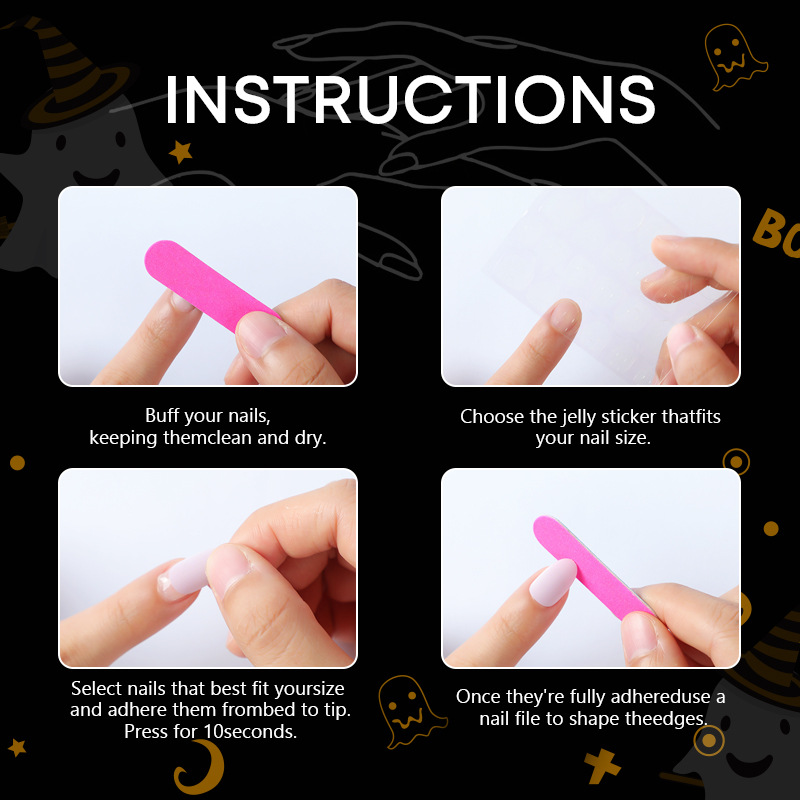 30 szt. Halloweenowe paznokcie – 3D Printing Nails recenzja i cena