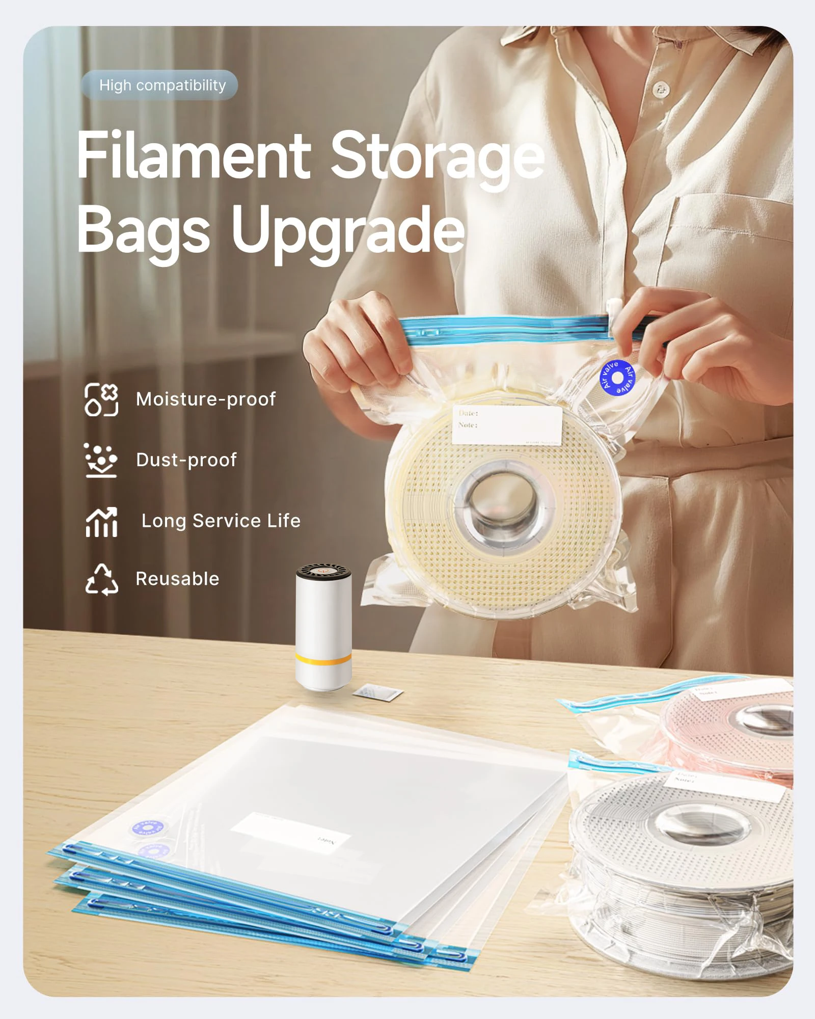 Worek próżniowy na filament do – Abs Filament Spool recenzja i cena
