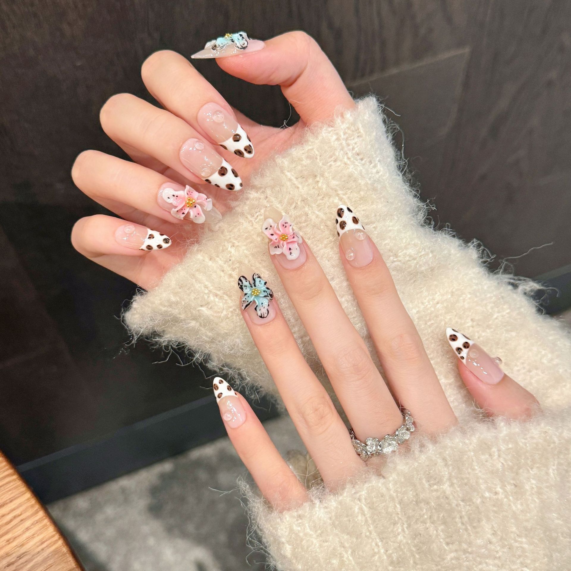 10szt Błyszczące migdałowe ręc – 3D Printing Nails recenzja i cena